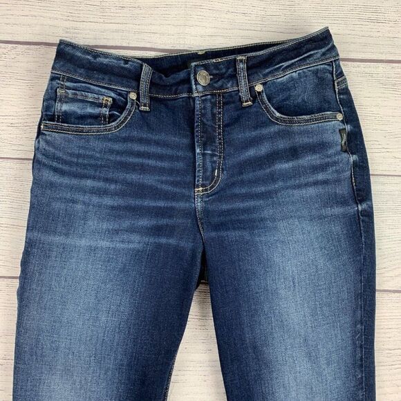 Silver Jeans Avery sz 28 X 31 Straight Dark Wash Inseam 30.5" Stretch - Picture 2 of 11